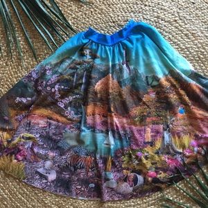 Graphic circle skirt
